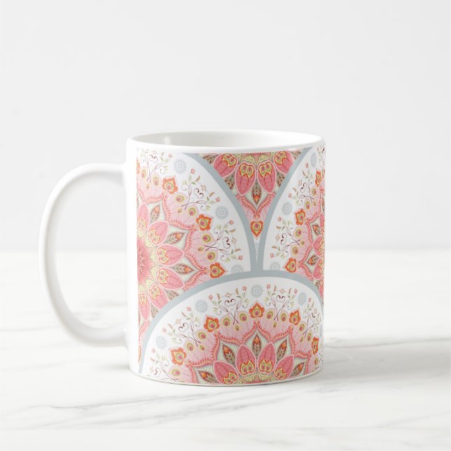 Seamless background with a round ornament. Orienta Coffee Mug (Left)