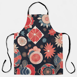 seamless background with flowers , Ethnic seamles Apron