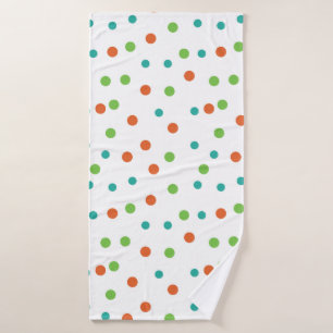 Seamless Background with polka dot pattern. Polka Bath Towel
