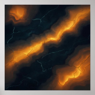 Seamless Backlit Obsidian Smoke Fabric Pattern Poster