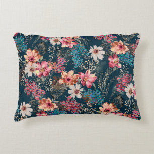 Seamless beautiful abstract watercolor colourful f accent pillow