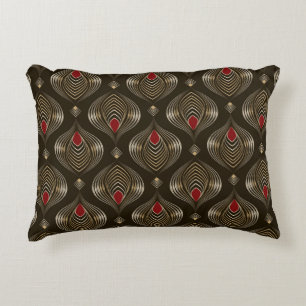Seamless beautiful antique bronze pattern vintage  accent pillow