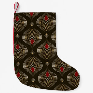 Seamless beautiful antique bronze pattern vintage small christmas stocking
