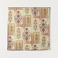 Seamless beautiful mughal flower motif with patter