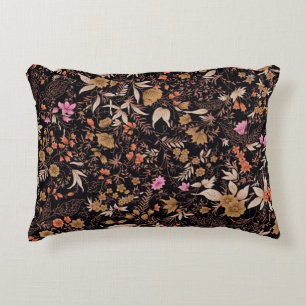 Seamless beautiful paisley floral pattern accent pillow