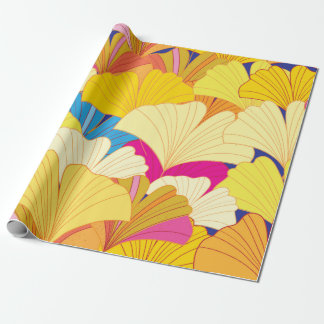 Seamless beautiful Vintage pattern of yellow gingk Wrapping Paper