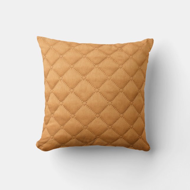 Seamless beige background of square shape, texture throw pillow (Front)