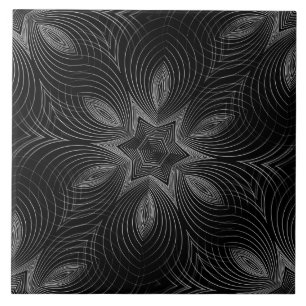 Seamless Black and Grey Ceramic Tile