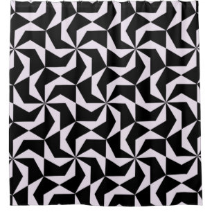 Seamless Black and Pink Abstract Geometric Hexagon