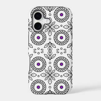 Seamless Black and White Line Art Pattern