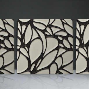 Seamless black and white organic patterns tile