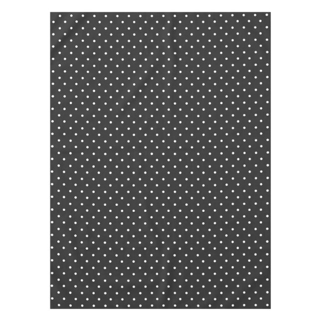 Seamless black and white polka dot pattern  tablecloth (Front)