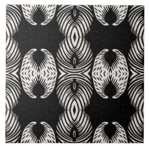 Seamless Black and White Repeating Pattern #10 Tile