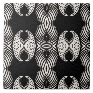 Seamless Black and White Repeating Pattern #10 Tile