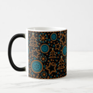 Seamless black Merry Christmas ornamental decor tr Magic Mug