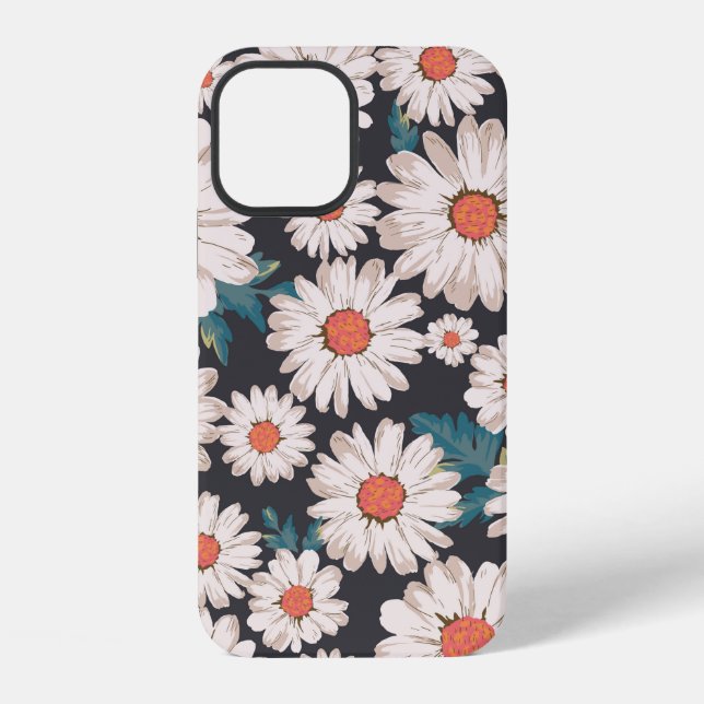 seamless blossom flower, daisy print pattern backg iPhone case (Back)