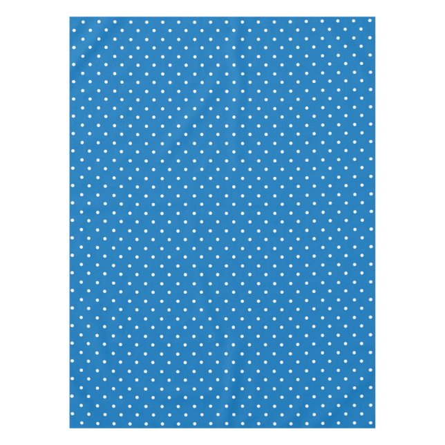 Seamless blue background polka dot pattern  tablecloth (Front)
