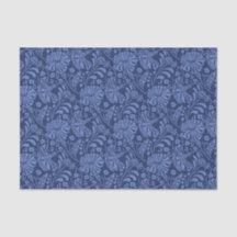 Seamless blue flower pattern decoupage Tissue Pape