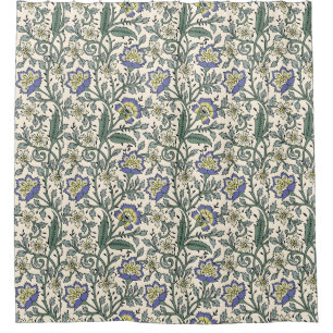 Seamless blue, yellow, and white floral pattern 