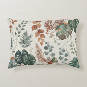 Seamless boho botanical pattern Flowers Accent Pillow