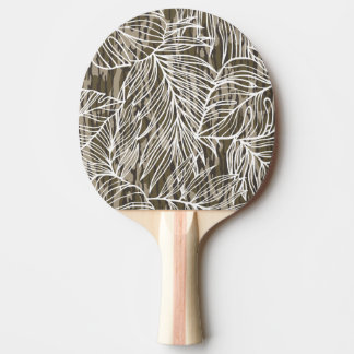 Seamless Botanical Bottom Lands Camo Ping Pong Paddle