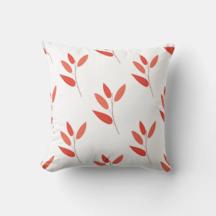 seamless botanical simple pattern with bright pl throw pillow