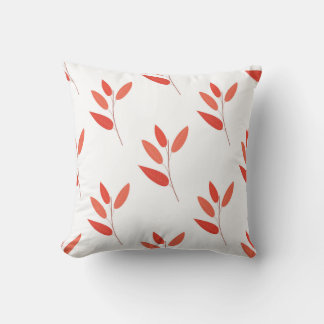 seamless botanical  simple pattern  with bright pl throw pillow