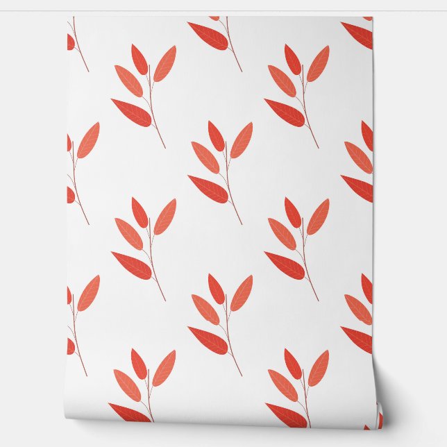 seamless botanical  simple pattern  with bright pl wallpaper (Unrolling)