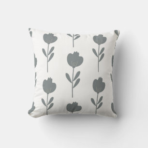 seamless botanical simple pattern with flowers i throw pillow