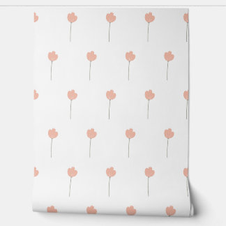 seamless botanical simple pattern with flowers in wallpaper