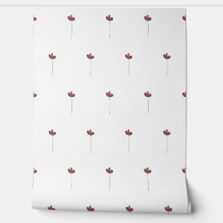 seamless botanical simple pattern with flowers in wallpaper
