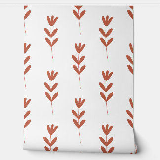 seamless botanical  simple pattern  with orange fl wallpaper