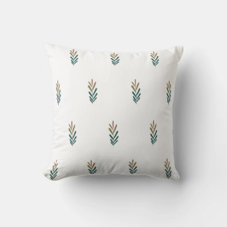 seamless botanical simple pattern with plants. throw pillow