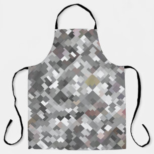 Seamless bright abstract mosaic grey background pa apron