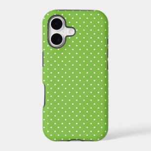 Seamless bright lime polka dot pattern