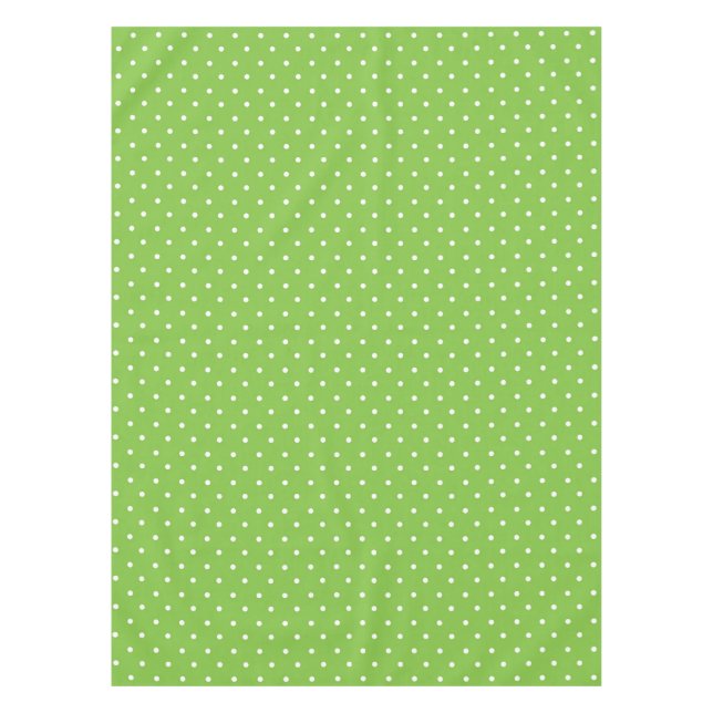Seamless  bright lime polka dot pattern  tablecloth (Front)