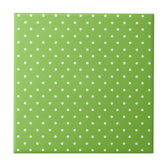 Seamless  bright lime polka dot pattern  tile (Front)