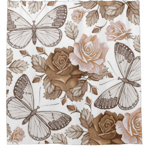 Seamless Butterflies moths insect fly. Flowers pat
