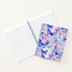 Seamless butterfly pattern notebook