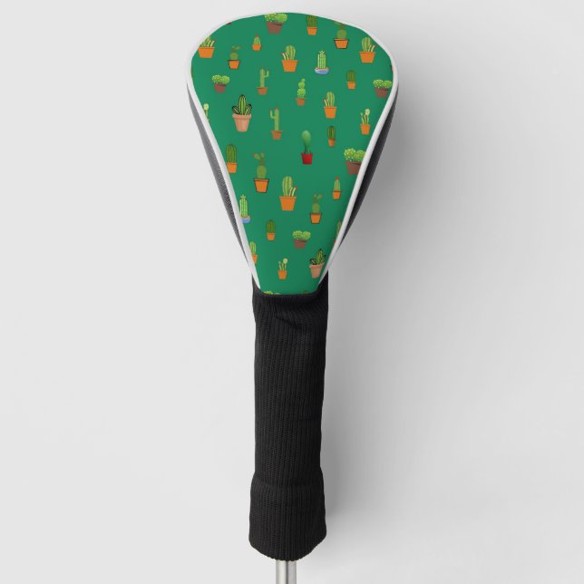 Seamless Cactus Pattern, Shapes and Patterns  Golf Head Cover (Front)