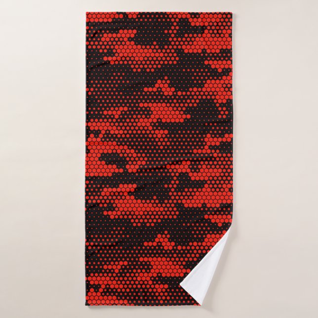 Seamless camouflage pattern. Repeating digital dot Bath Towel (Bath Towel)