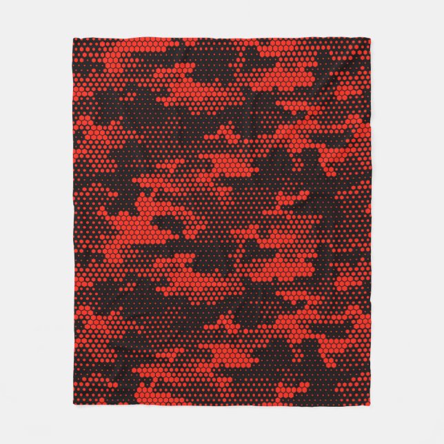 Seamless camouflage pattern. Repeating digital dot Fleece Blanket (Front)