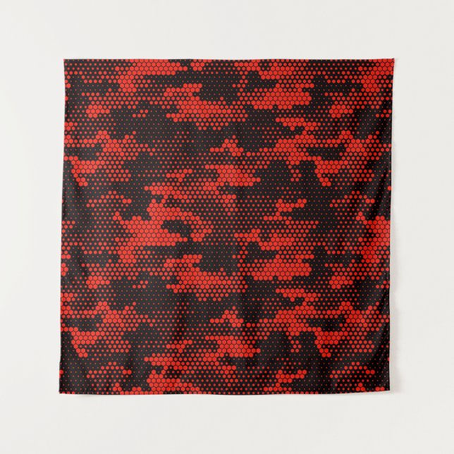 Seamless camouflage pattern. Repeating digital dot Tapestry (Front)