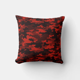 Seamless camouflage pattern. Repeating digital dot Throw Pillow