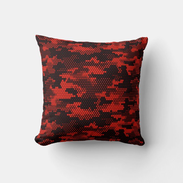 Seamless camouflage pattern. Repeating digital dot Throw Pillow (Front)