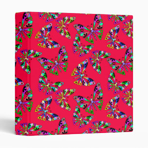 Seamless cartoon fun kids abstract buttefly patter binder