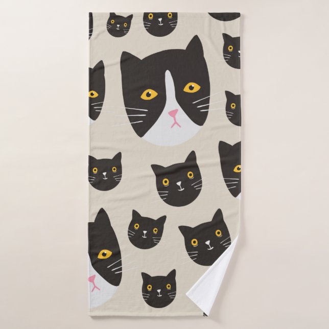 Seamless cat pattern/ bath towel (Bath Towel)