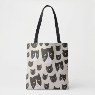 Seamless cat pattern/ tote bag