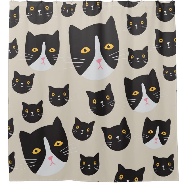 Seamless Cat, Whimsical Pattern Illustration. (Front)
