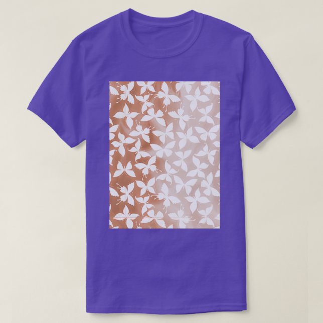 Seamless Celestial Pattern Celestial Moth Pattern T-Shirt (Design Front)